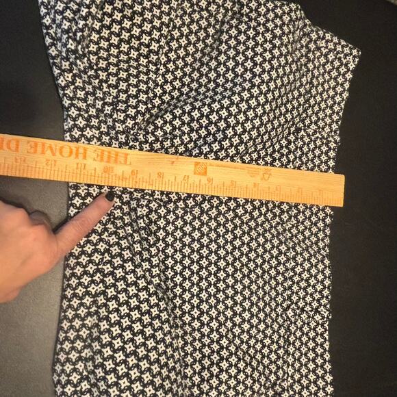 Ann Taylor LOFT Womens Size 10 Black White Marisa Skinny Pants Geometric Pattern - Picture 5 of 8